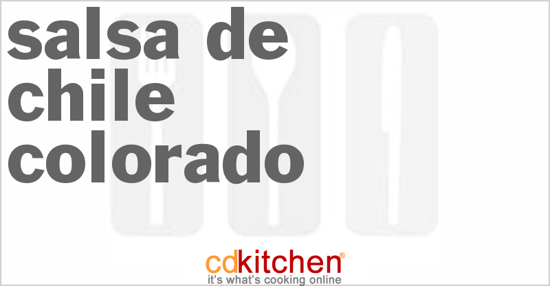Salsa de Chile Colorado - CDKitchen.com