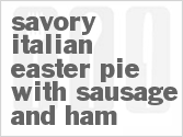 recipe for savory italian easter pie with sausage and ham