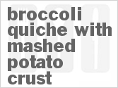 recipe for broccoli quiche with mashed potato crust