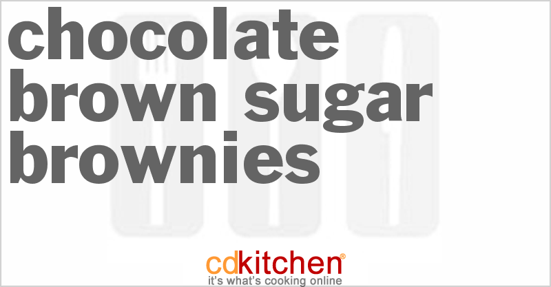 Chocolate-Brown Sugar Brownies - CDKitchen.com