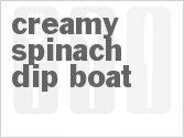 recipe for creamy spinach dip boat