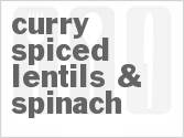 recipe for slow cooker curry-spiced lentils & spinach