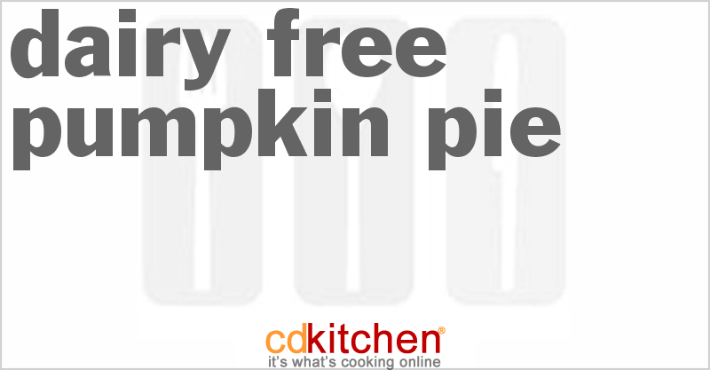 Dairy-Free Pumpkin Pie - CDKitchen.com