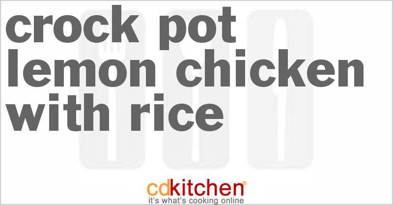 Lemon Chicken With Rice - CDKitchen.com