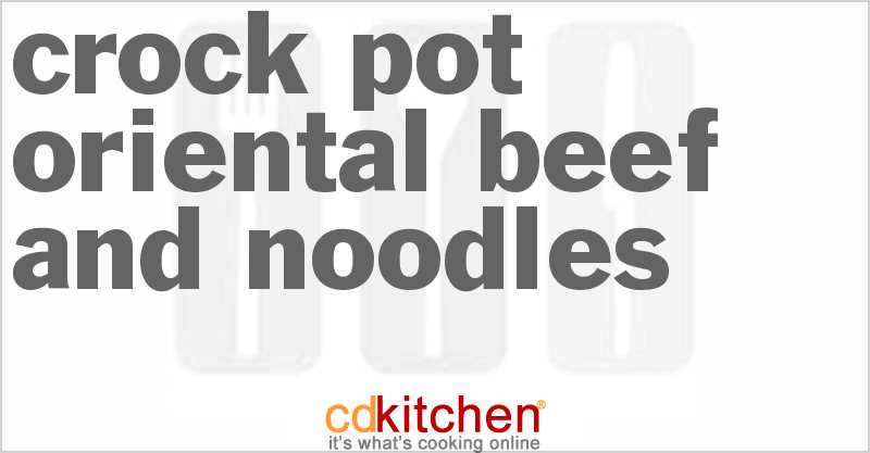 Asian Beef And Noodles - CDKitchen.com
