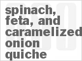 recipe for spinach, feta, and caramelized onion quiche