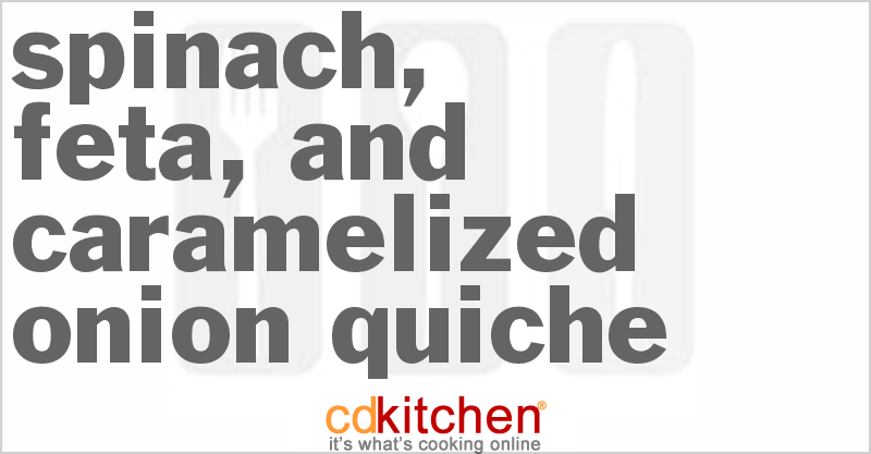 Spinach, Feta, and Caramelized Onion Quiche - CDKitchen.com