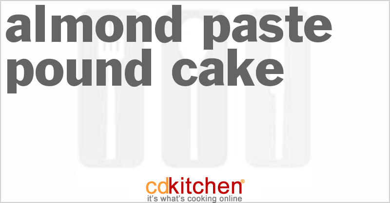 Almond Paste Pound Cake - CDKitchen.com