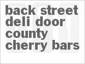 recipe for back street deli door county cherry bars