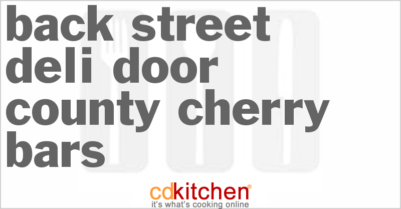 Back Street Deli Door County Cherry Bars - CDKitchen.com