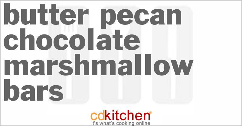 Butter Pecan Chocolate Marshmallow Bars - CDKitchen.com