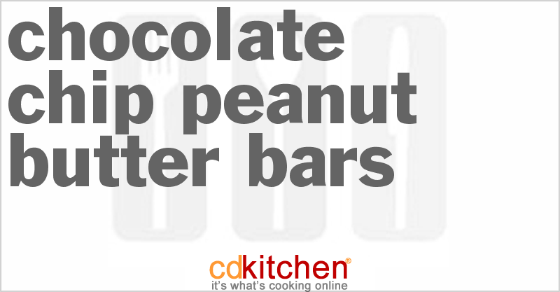 Chocolate Chip Peanut Butter Bars - CDKitchen.com