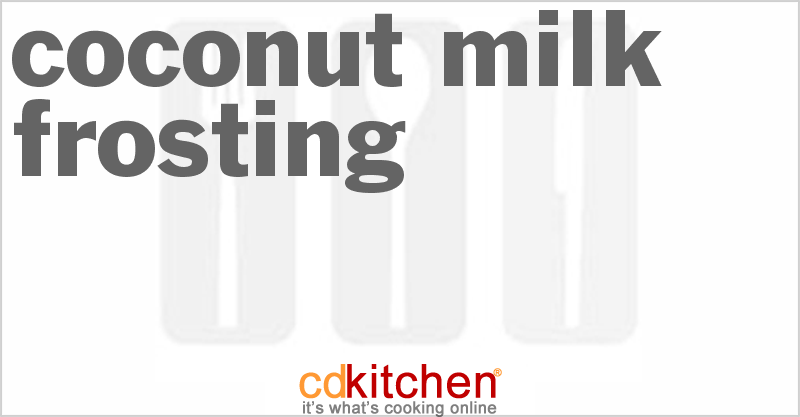 Coconut Milk Frosting - CDKitchen.com