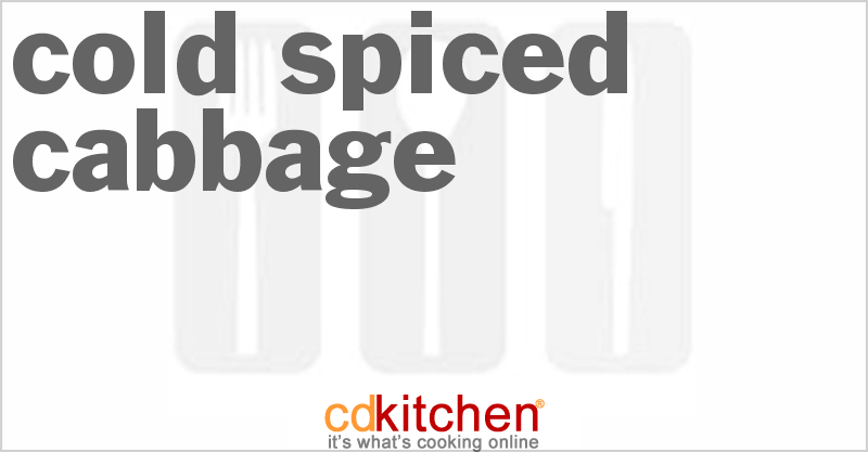 Cold Spiced Cabbage - CDKitchen.com