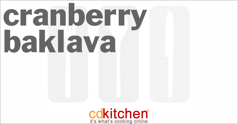 Cranberry Baklava - CDKitchen.com