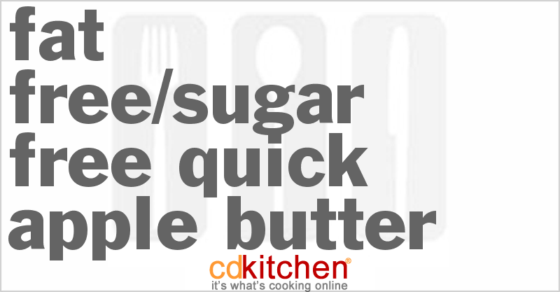 Fat-Free/Sugar-Free Quick Apple Butter - CDKitchen.com