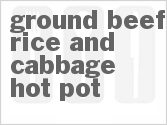 recipe for ground beef rice and cabbage hot pot