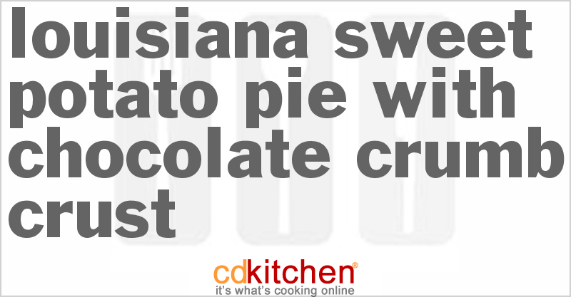 Louisiana Sweet Potato Pie With Chocolate Crumb Crust - CDKitchen.com