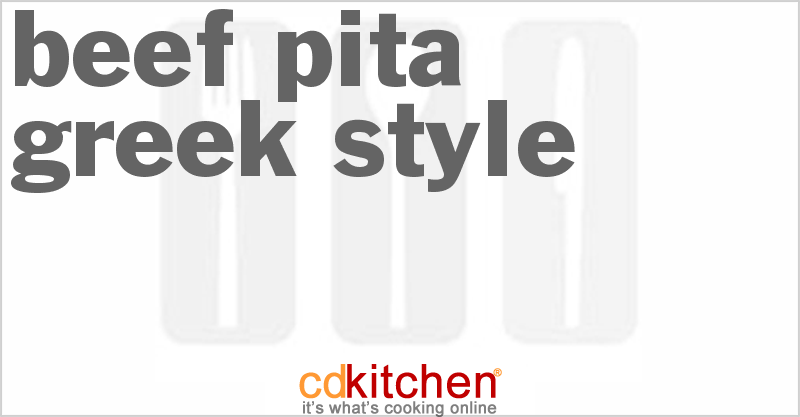 Beef Pita Greek Style - CDKitchen.com