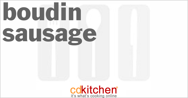 Boudin Sausage - CDKitchen.com
