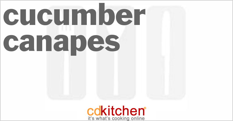 Cucumber Canapes - CDKitchen.com