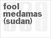 recipe for fool medamas (sudan)