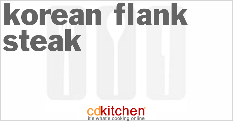 Korean Flank Steak - CDKitchen.com