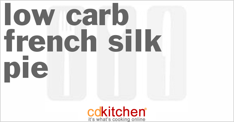 Low Carb French Silk Pie - CDKitchen.com