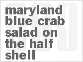 recipe for maryland blue crab salad on the half shell