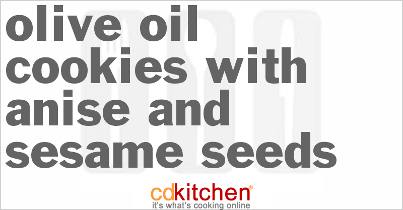 Olive Oil Cookies With Anise And Sesame Seeds - CDKitchen.com