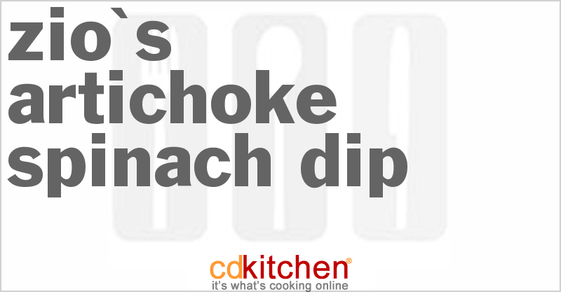 Zio's Artichoke Spinach Dip - CDKitchen.com
