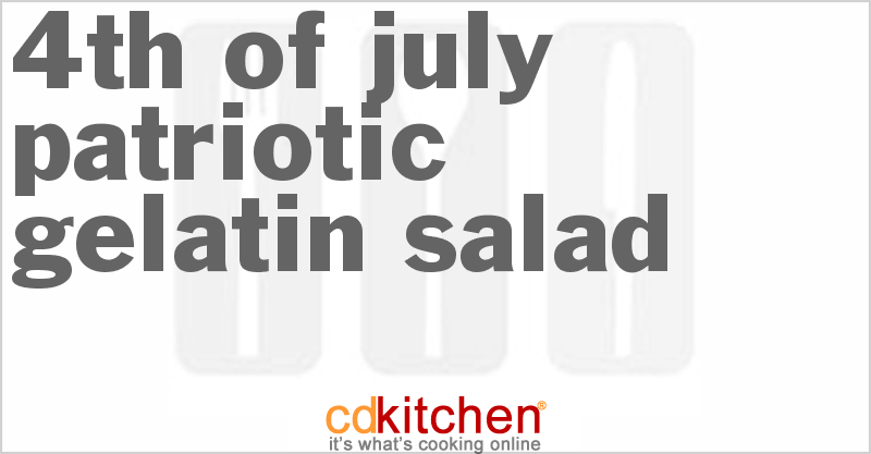 4th of July Patriotic Gelatin Salad - CDKitchen.com