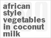 recipe for african-style vegetables in coconut milk