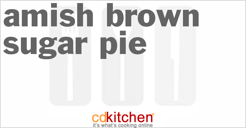 Amish Brown Sugar Pie - CDKitchen.com
