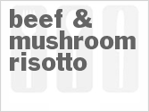 recipe for beef & mushroom risotto