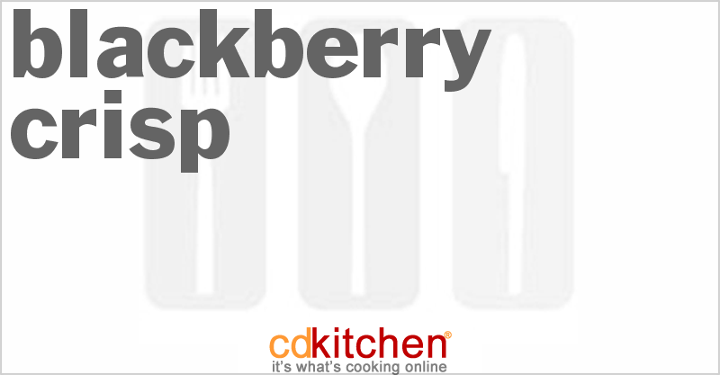 Blackberry Crisp - CDKitchen.com