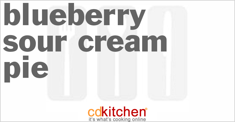 Blueberry Sour Cream Pie - CDKitchen.com