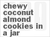 recipe for chewy coconut-almond cookies in a jar