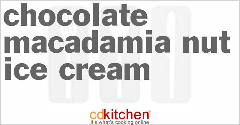 Chocolate Macadamia Nut Ice Cream - CDKitchen.com