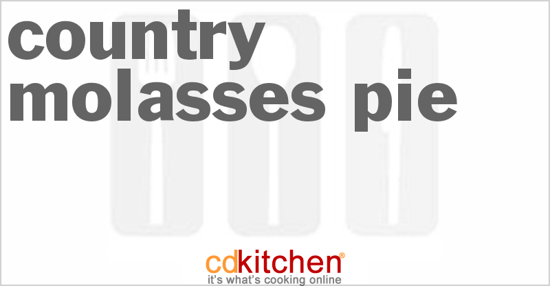 Country Molasses Pie - CDKitchen.com