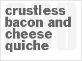recipe for crustless bacon and cheese quiche
