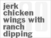 recipe for jerk chicken wings with ranch dipping sauce