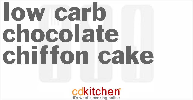 Low Carb Chocolate Chiffon Cake - CDKitchen.com