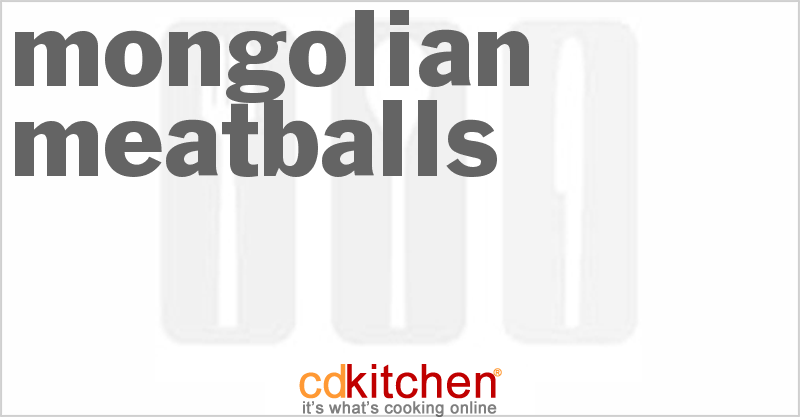 Mongolian Meatballs - CDKitchen.com
