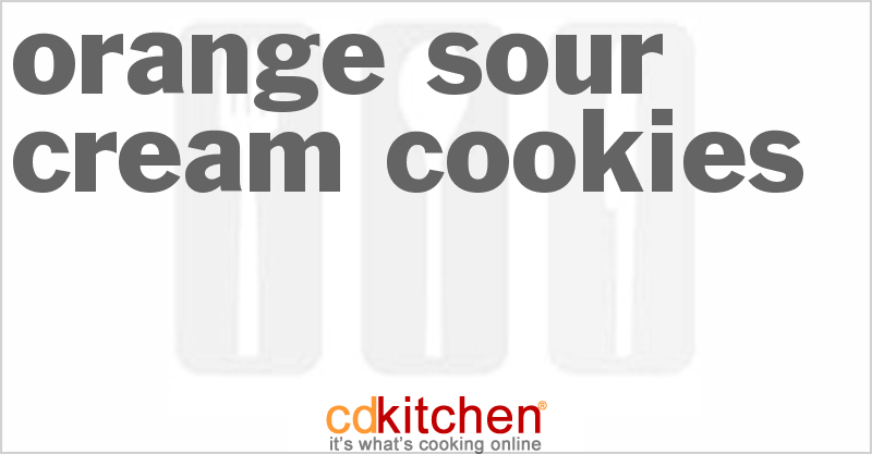 Orange Sour Cream Cookies - CDKitchen.com