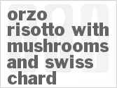 recipe for orzo risotto with mushrooms and swiss chard