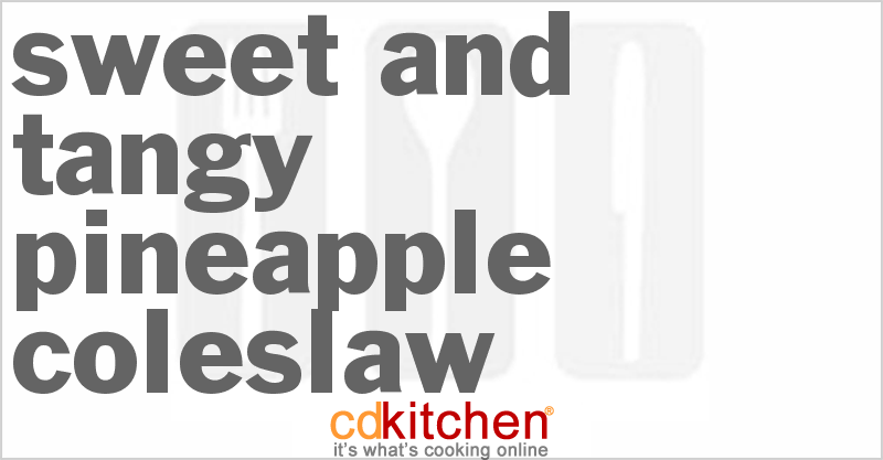 Sweet And Tangy Pineapple Coleslaw - CDKitchen.com