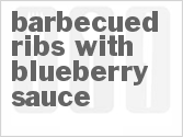 recipe for barbecued ribs with blueberry sauce