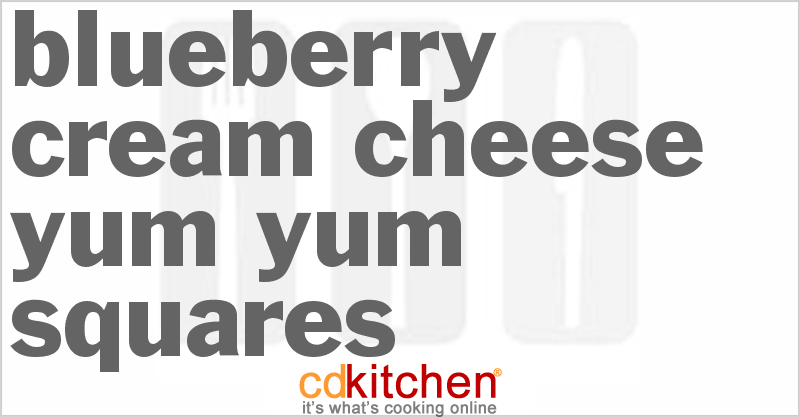 Blueberry Cream Cheese Yum-Yum Squares - CDKitchen.com