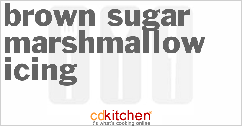 Brown Sugar Marshmallow Icing - CDKitchen.com